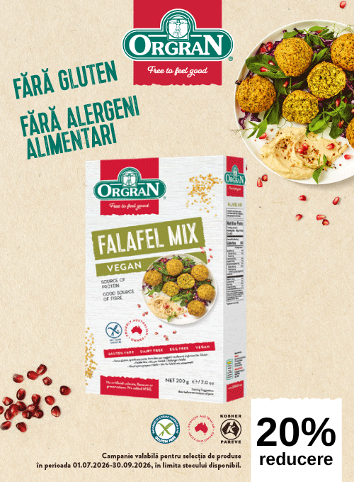 Promotie cu 20% reducere la Orgran