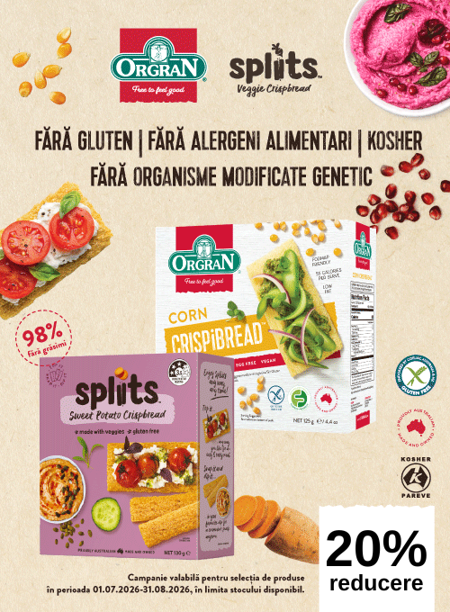 Promotie cu 20% reducere la Orgran