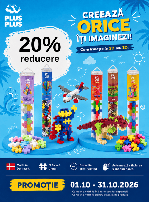 Promotie cu 20% reducere la Plus Plus