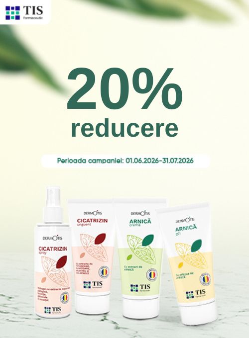 Promotie cu 20% reducere la Tis Farmaceutics
