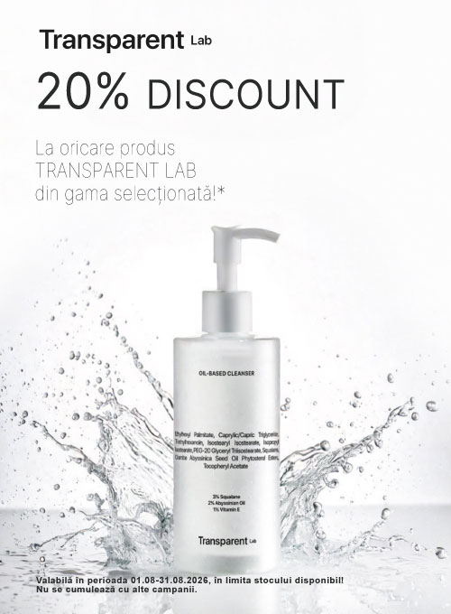 Promotie cu 20% reducere la Transparent Lab