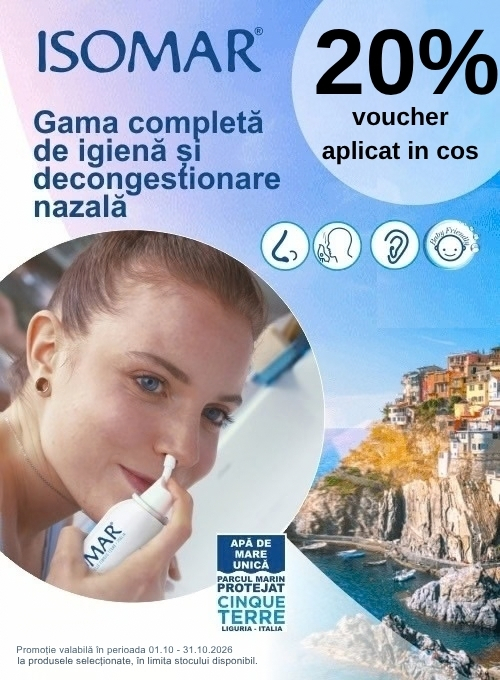 Promotie cu 20% voucher aplicat in cos la Isomar