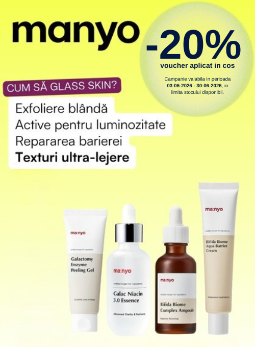 Promotie cu 20% voucher aplicat in cos la Manyo