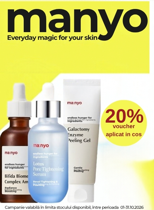 Promotie cu 20% voucher aplicat in cos la Manyo