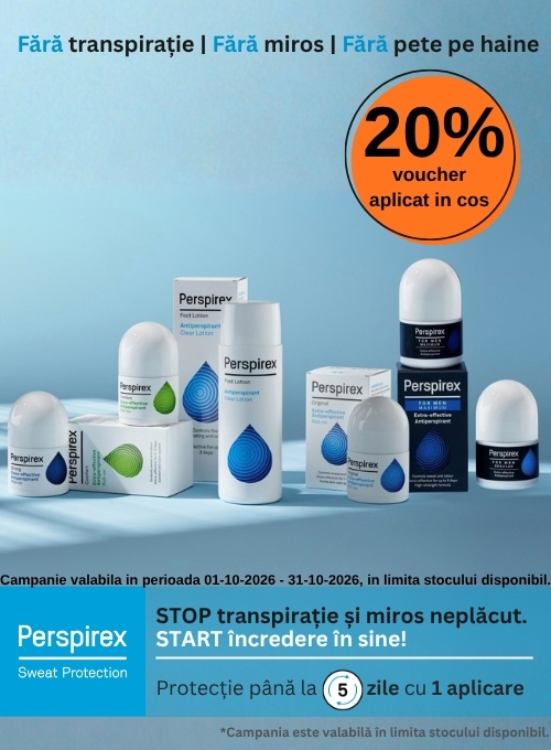 Promotie cu 20% voucher aplicat in cos la Perspirex