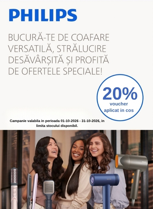 Promotie cu 20% voucher aplicat in cos la Philips Beauty