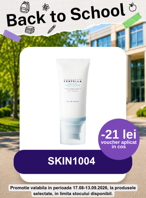 Promotie cu 21 lei voucher aplicat in cos la Serum pentru fata cu SPF50 PA++++ Hyalu-Cica Water-Fit Sun, 50 ml, Skin1004