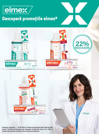 Promotie cu 22% reducere la Elmex