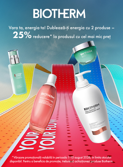 Promotie cu 25% reducere la al doilea produs Biotherm
