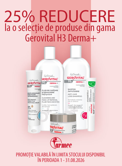 Promotie cu 25% reducere la Gerovital H3 Derma+