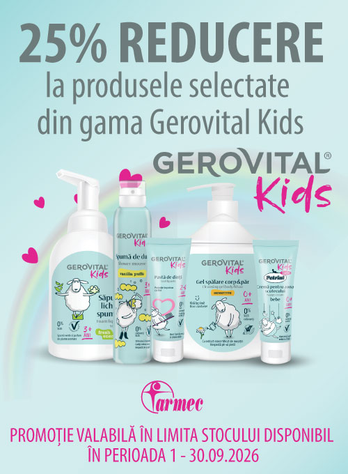 Promotie cu 25% reducere la Gerovital Kids