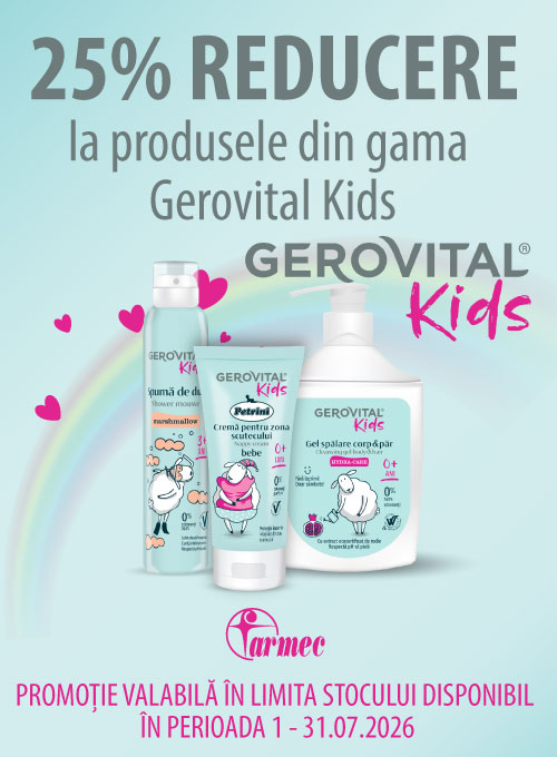 Promotie cu 25% reducere la Gerovital Kids