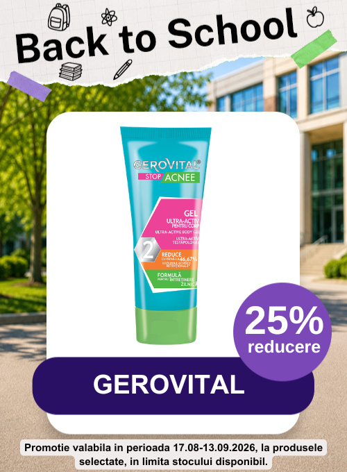 Promotie cu 25% reducere la Gerovital Stop Acnee - Back To School