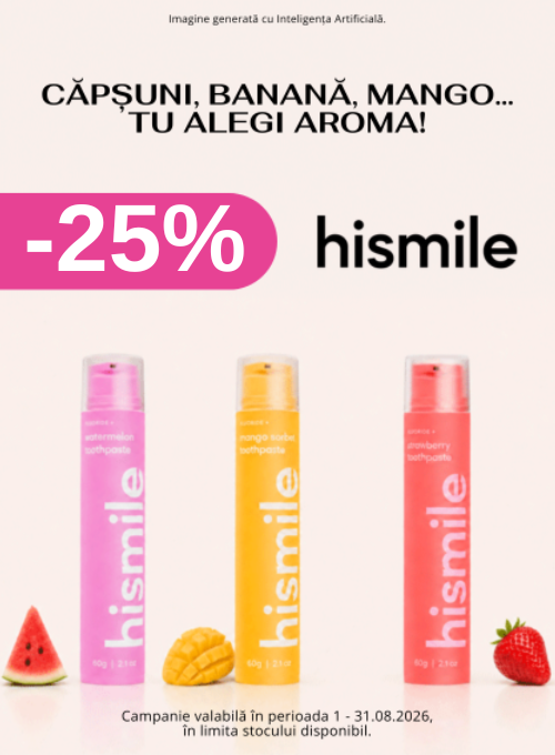 Promotie cu 25% reducere la Hismile