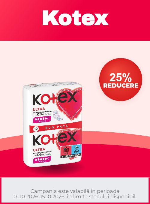 Promotie cu 25% reducere la Kotex