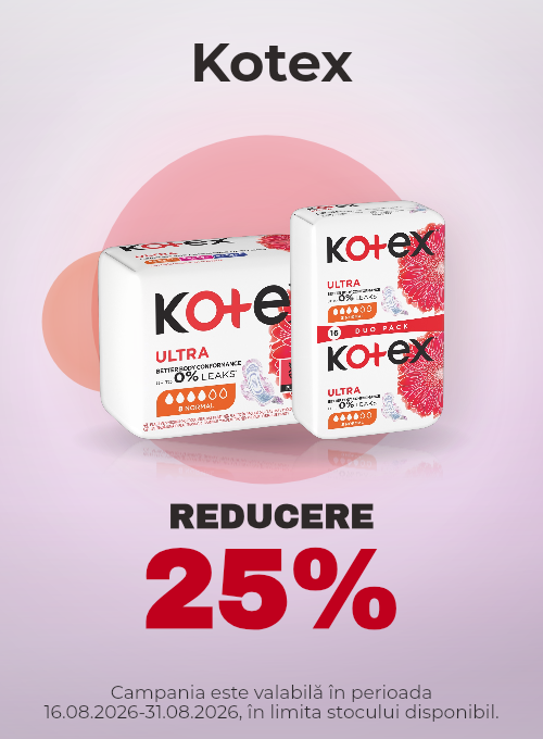 Promotie cu 25% reducere la Kotex