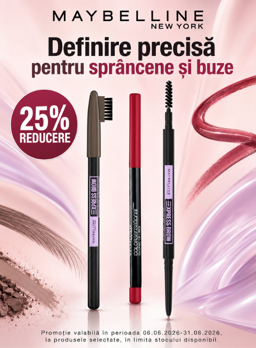 Promotie cu 25% reducere la Maybelline New York Makeup