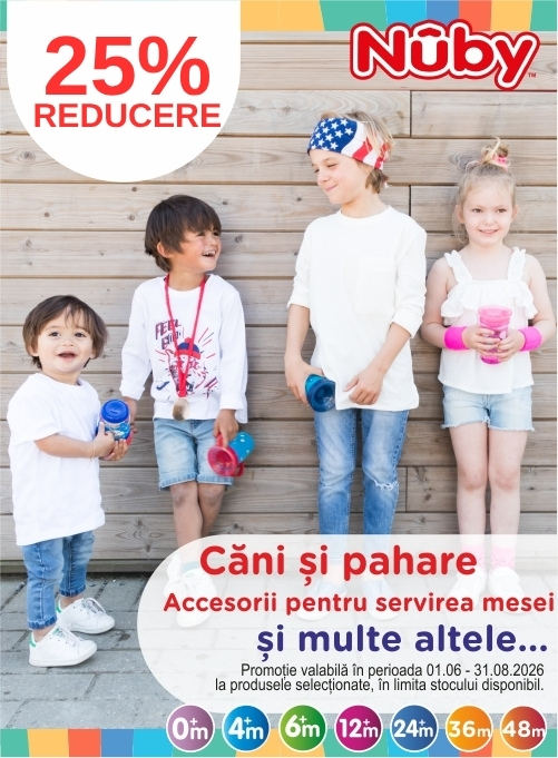 Promotie cu 25% reducere la Nuby