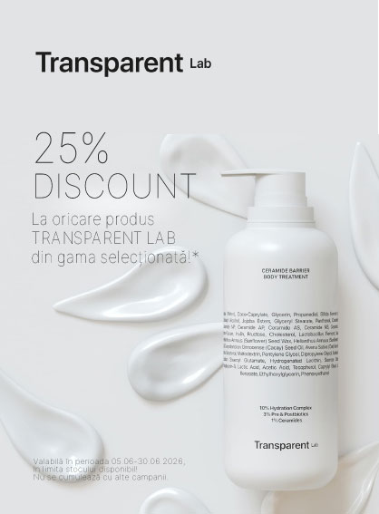 Promotie cu 25% reducere la Transparent Lab
