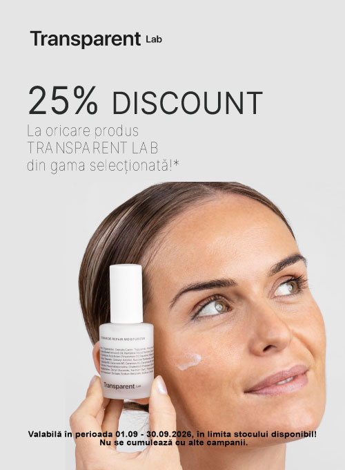 Promotie cu 25% reducere la Transparent Lab
