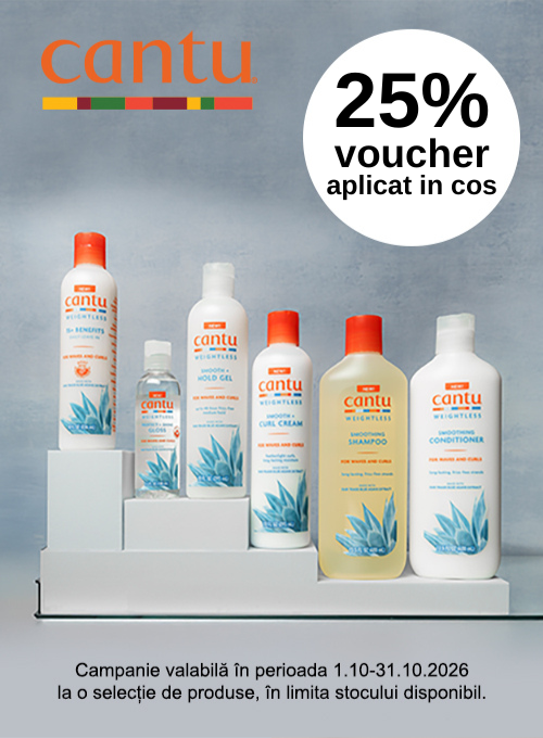 Promotie cu 25% voucher aplicat in cos la Cantu