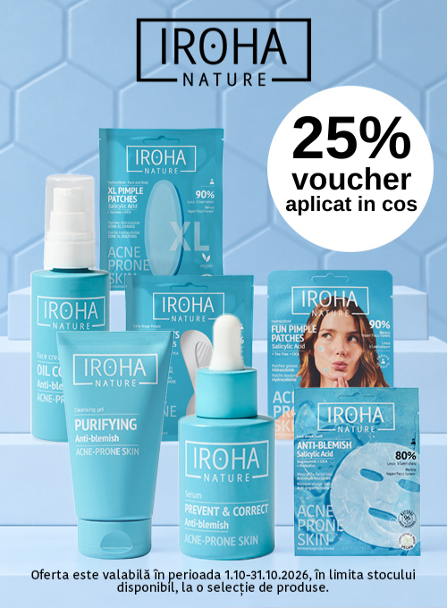 Promotie cu 25% voucher aplicat in cos la Iroha