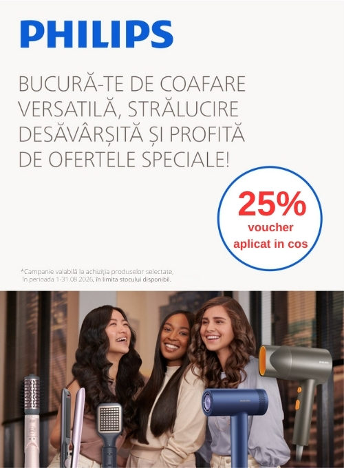 Promotie cu 25% voucher aplicat in cos la Philips Beauty