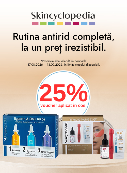 Promotie cu 25% voucher aplicat in cos la Skincyclopedia - Back to School