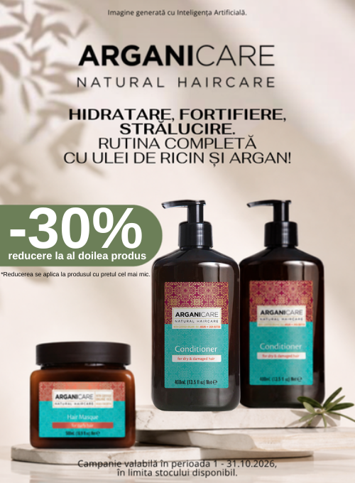 Promotie cu 30% reducere la al doilea produs Arganicare
