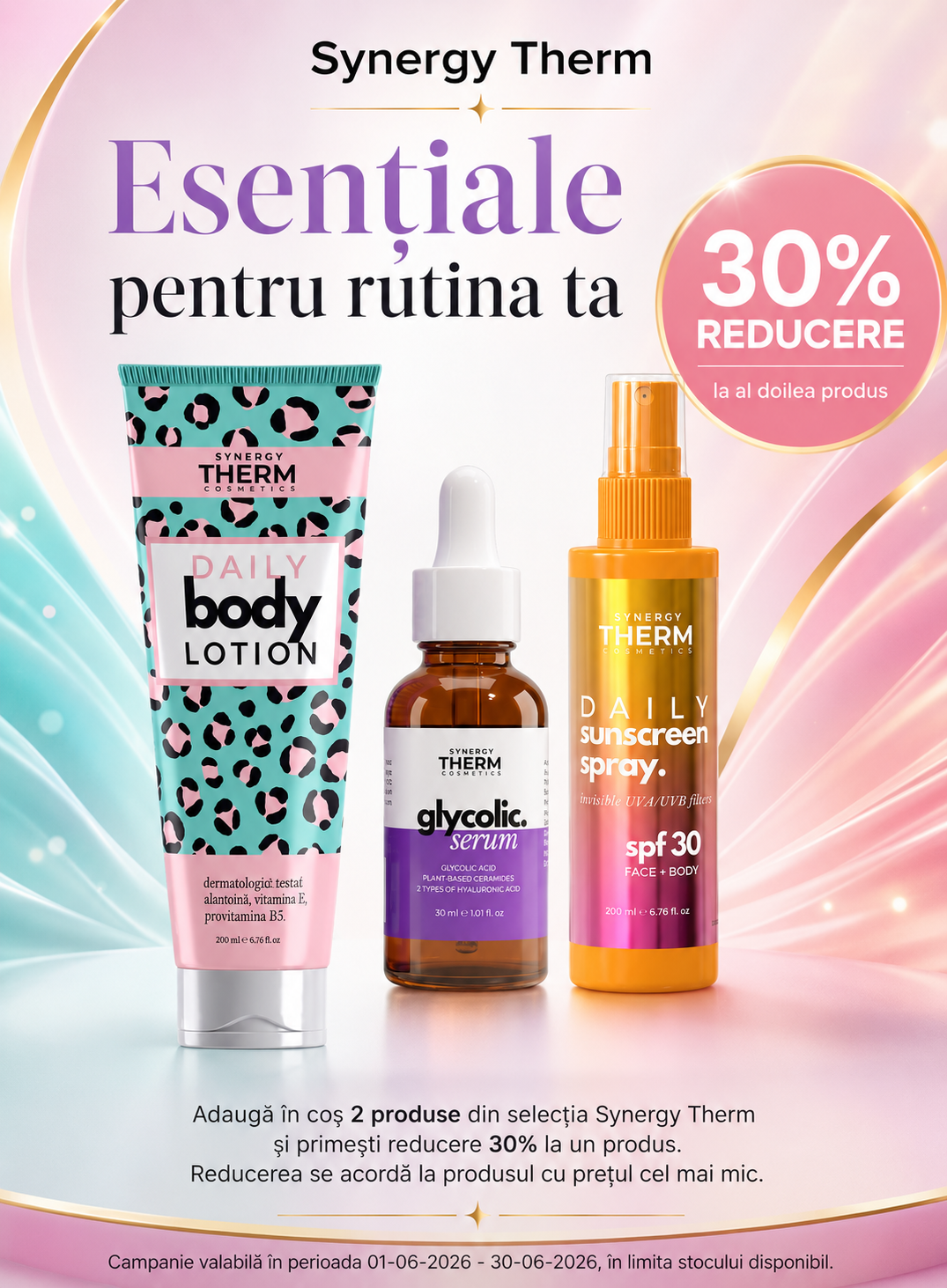 Promotie cu 30% reducere la al doilea produs Synergy Therm