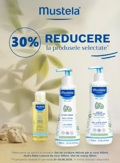Promotie cu 30% reducere la Mustela