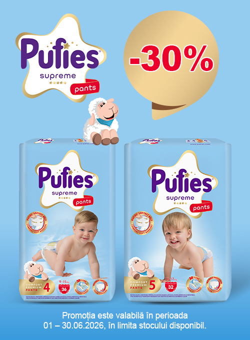 Promotie cu 30% reducere la Pufies