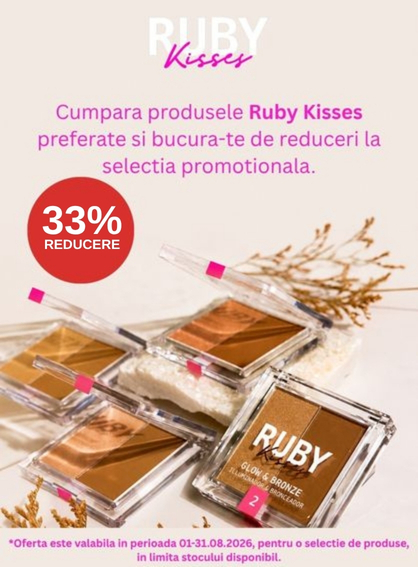 Promotie cu 33% reducere la Ruby Kisses