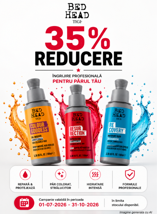 Promotie cu 35% reducere la Tigi