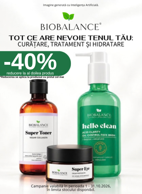 Promotie cu 40% reducere la al doilea produs Bio Balance