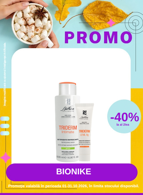 Promotie cu 40% reducere la al doilea produs BioNike