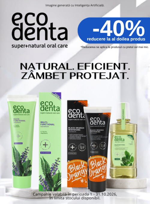 Promotie cu 40% reducere la al doilea produs Ecodenta