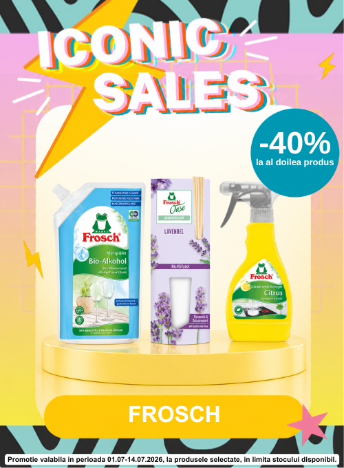 Promotie cu 40% reducere la al doilea produs Frosch - Iconic Sales