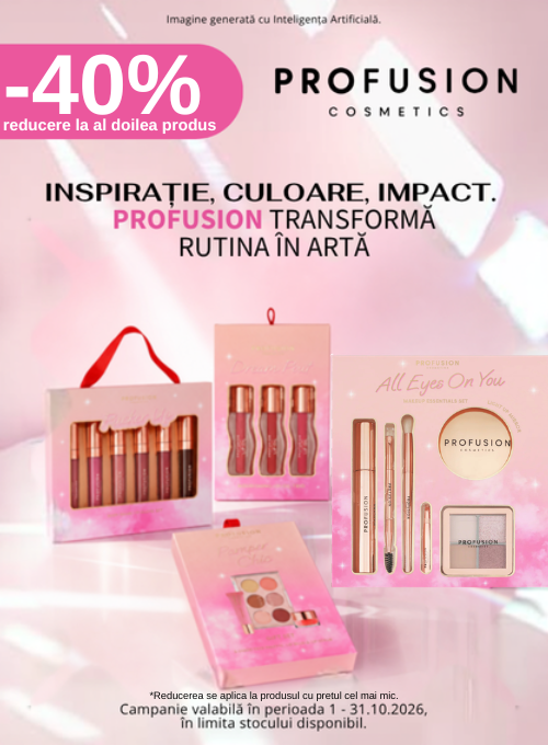 Promotie cu 40% reducere la al doilea produs Profusion Cosmetics