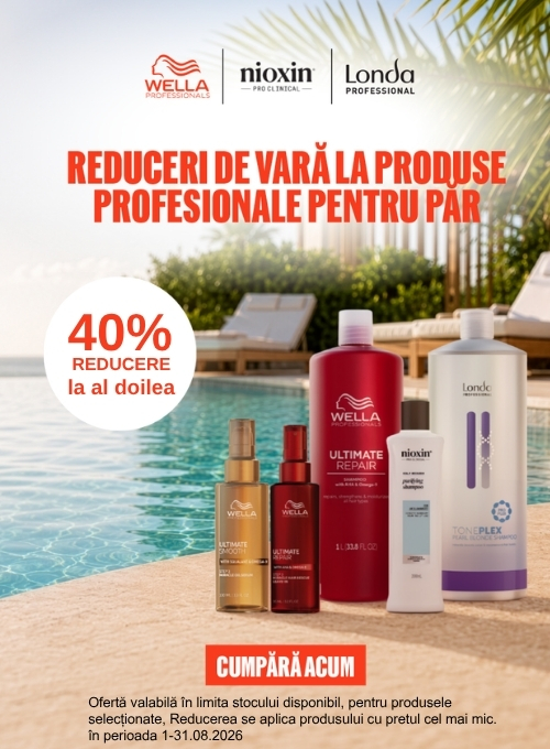 Promotie cu 40% reducere la Wella, Londa, Nioxin