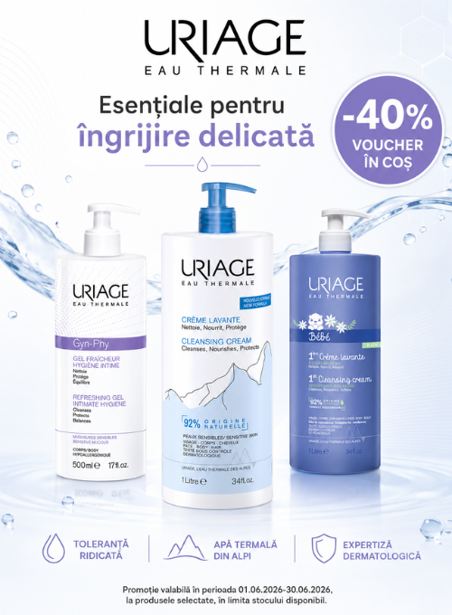Promotie cu 40% voucher aplicat in cos la Uriage
