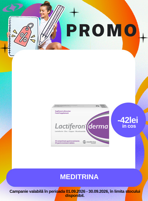 Promotie cu 42 lei voucher valoric aplicat in cos la Meditrina  