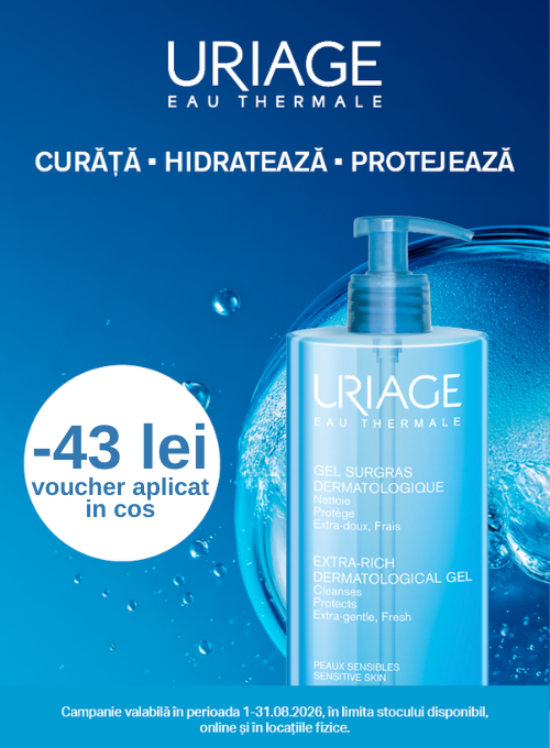Promotie cu 43 lei voucher aplicat in cos la Gel de curatare surgras, 1 L, Uriage