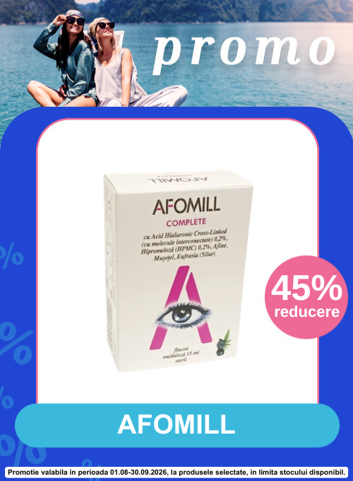 Promotie cu 45% reducere la Afomill