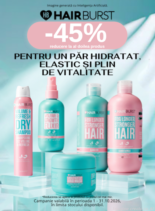 Promotie cu 45% reducere la al doilea produs Hairburst