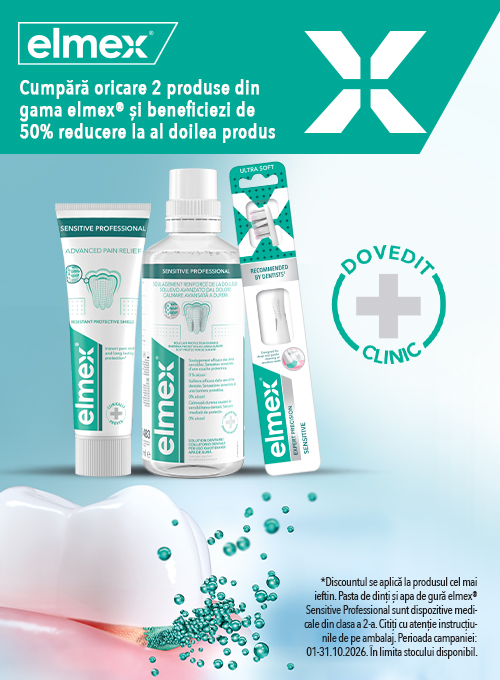 Promotie cu 50% la al doilea produs Elmex