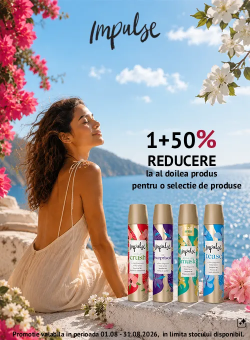 Promotie cu 50% reducere la al doilea produa Impulse