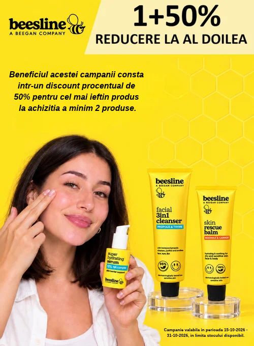 Promotie cu 50% reducere la al doilea produs Beesline