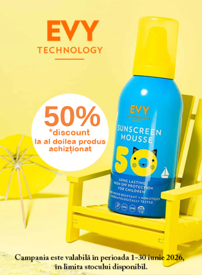Promotie cu 50% reducere la al doilea produs Evy Technology