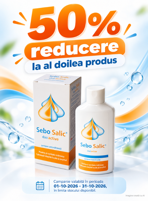 Promotie cu 50% reducere la al doilea produs identic Slavia Pharm